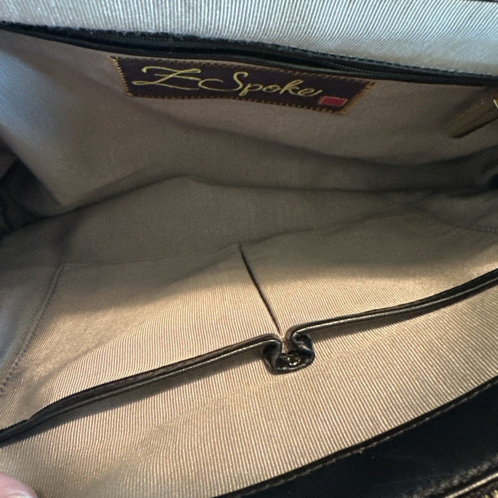 Z Spoke Zac Posen Black Leather Briefcase - Picture 9 of 15
